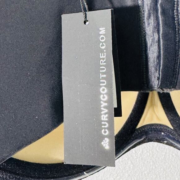 NWT NEW CURVY COUTURE BLACK LACE BALCONETTE BRA 38G STRAPLESS - Picture 3 of 4